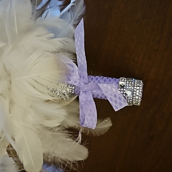 HANDMADE Artisan Peacock Feathers Jewel Formal Bridal Boquet FIRM PRICE - Picture 3 of 10